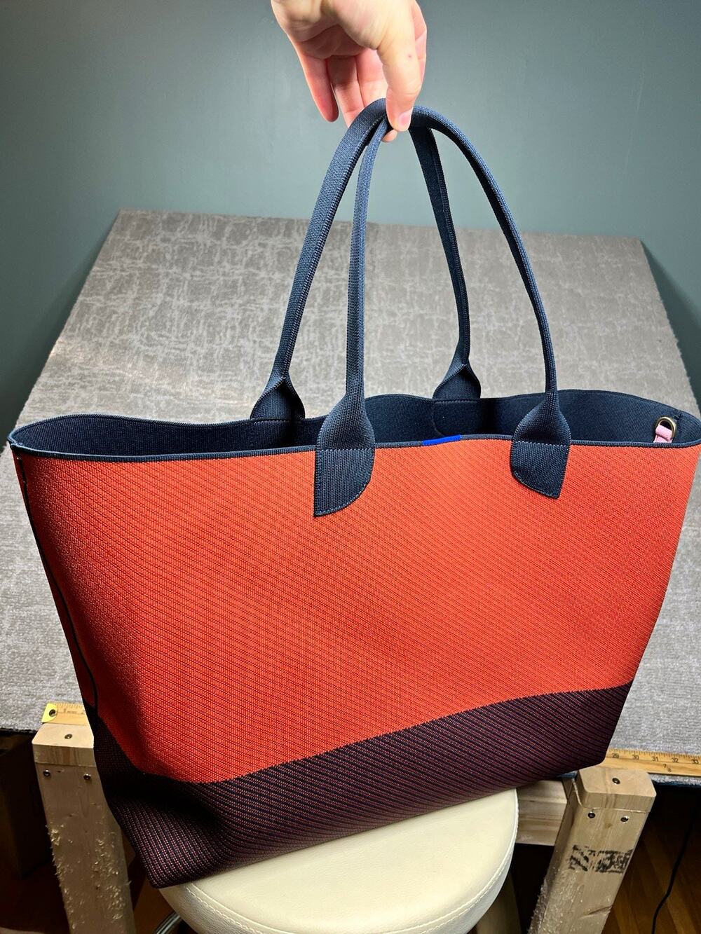 Retired Rothy’s Indigo Spice Twill Lightweight Mega Tote Bag